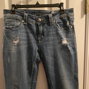 Lightly Worn Ladies Miss Me Bootcut Jeans size 31.  Style jp4369-5.